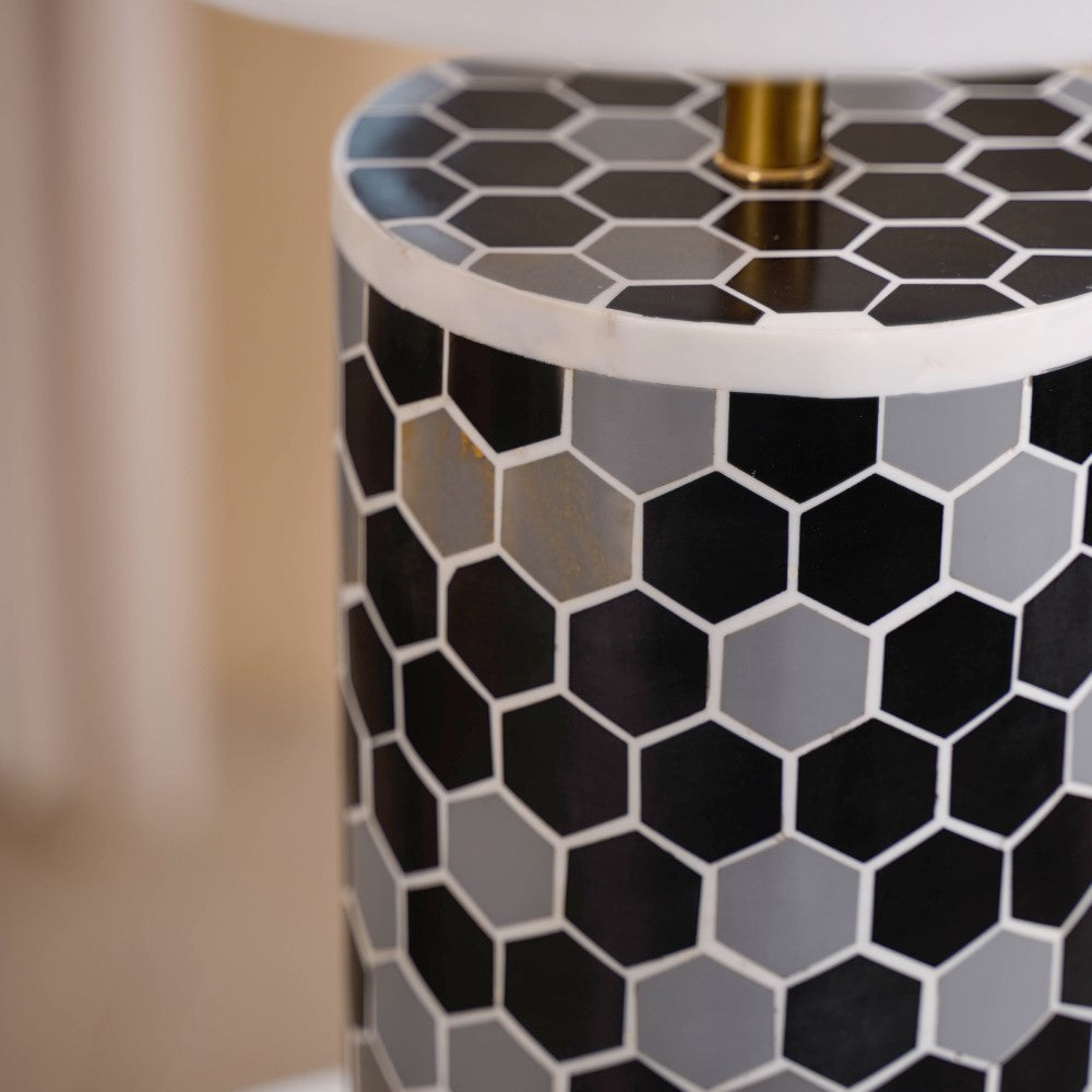 Honeycomb Inlay Table Lamp With Lampshade Nestasia