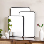 Bathroom Mirror Black 27 x 20 Inches Nestasia