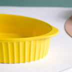 Oval Microwave Baking Pan Yellow 8.5 Inch Nestasia