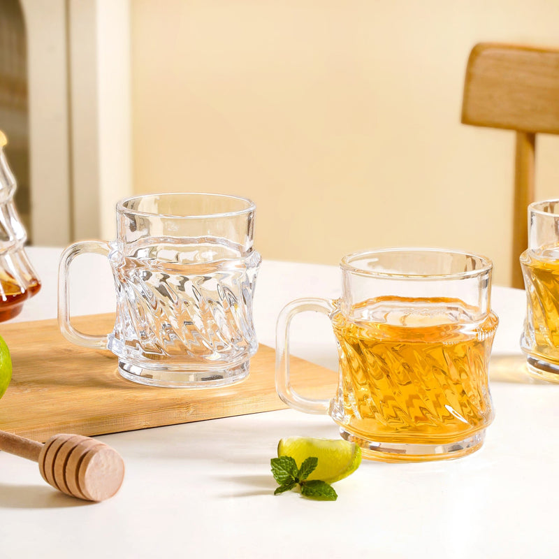 Embossed Tea Cup Set Of 6 165ml Nestasia