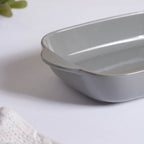 Microwave Oven Baking Dish Grey 8.5 Inch Nestasia