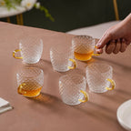 Glass Teacup Set of 6 Nestasia