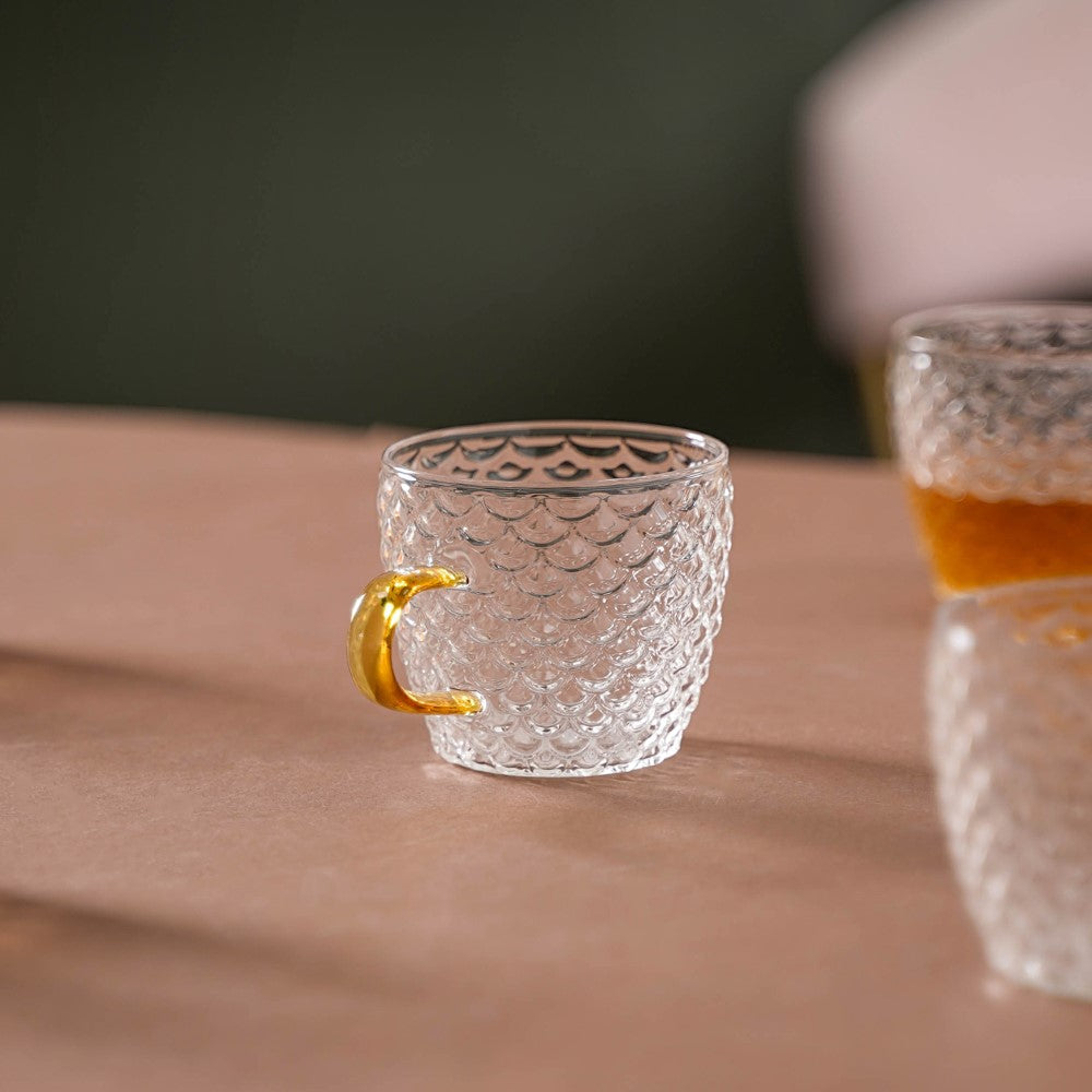 Glass Teacup Set of 6 Nestasia