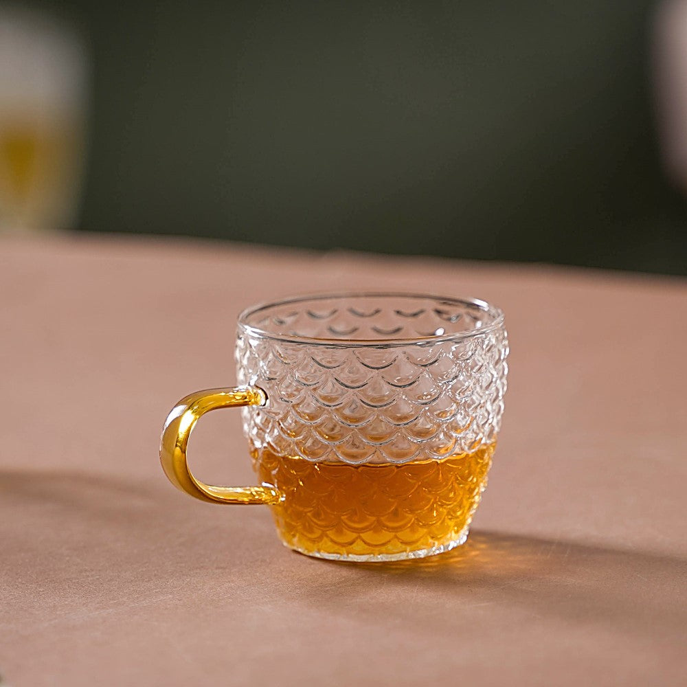 Glass Teacup Set of 6 Nestasia