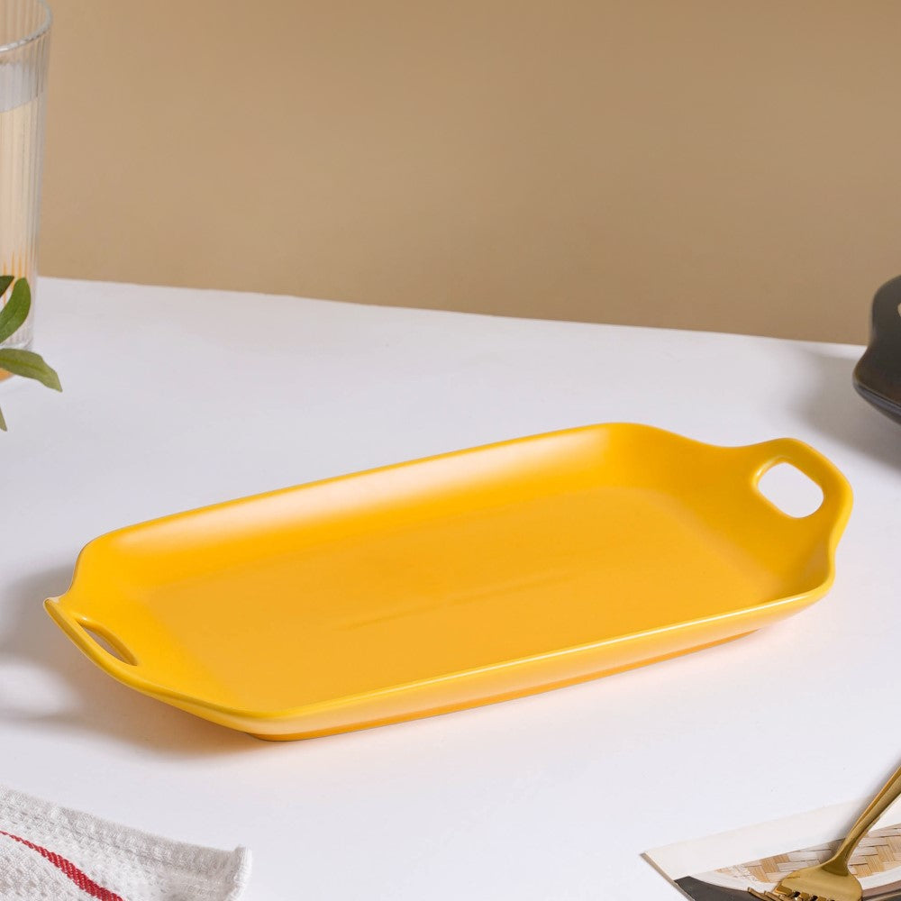 Oven Baking Tray Yellow 11.5 Inch Nestasia