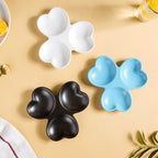 Floral Section Dip Plate Black Nestasia