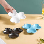 Floral Section Dip Plate White Nestasia