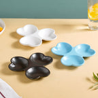 Floral Section Dip Plate Blue Nestasia