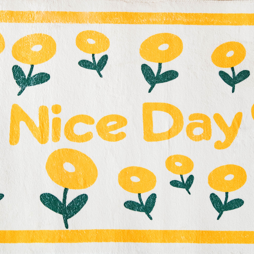 Yellow White Runner Rug Small Nestasia