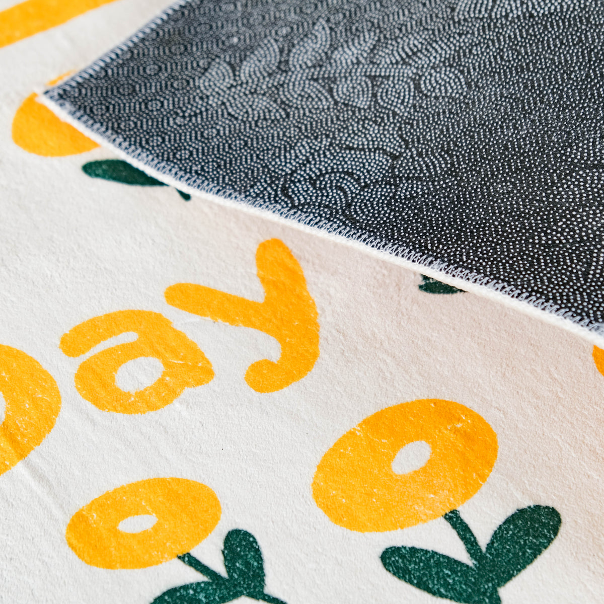 Yellow White Runner Rug Small Nestasia