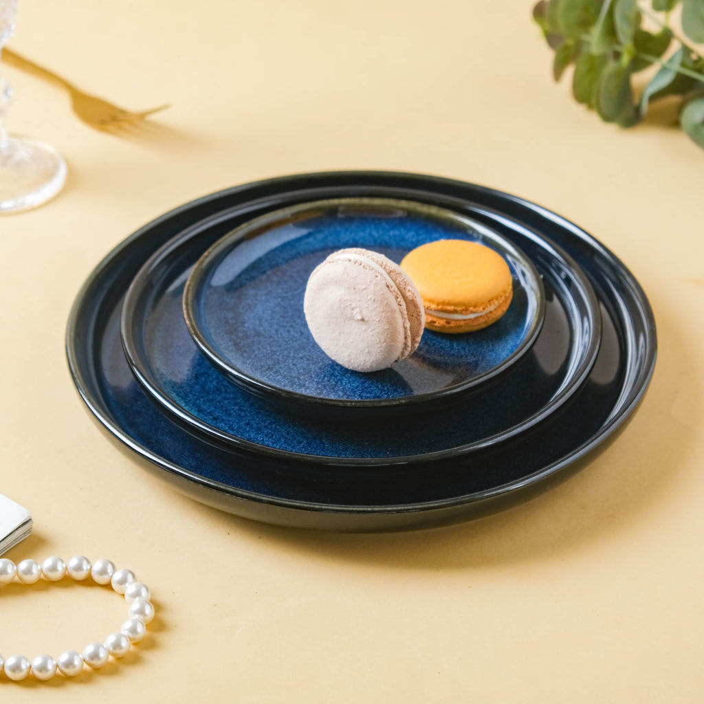 Dark Blue Snack Plate Large Nestasia