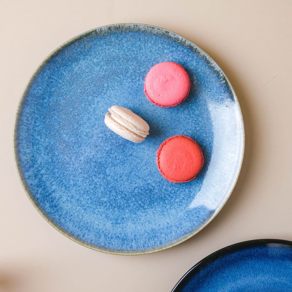 Glossy Blue Dinner Plate Nestasia