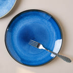 Glossy Blue Dinner Plate Nestasia