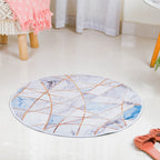 Nordic Round Carpet Blue Nestasia