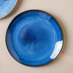 Glossy Blue Dinner Plate Nestasia