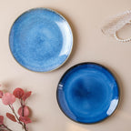 Glossy Blue Dinner Plate Nestasia
