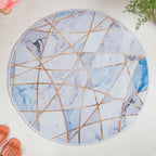Nordic Round Carpet Blue Nestasia