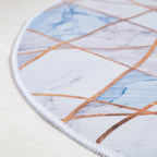 Nordic Round Carpet Blue Nestasia