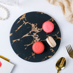 Black Round Ceramic Platter Nestasia