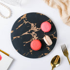 Black Round Ceramic Platter Nestasia