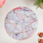 Nordic Round Carpet Pink Nestasia