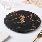 Black Round Ceramic Platter Nestasia