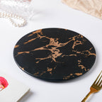 Black Round Ceramic Platter Nestasia