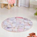 Nordic Round Carpet Pink Nestasia