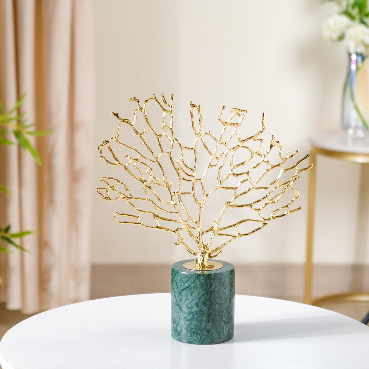 Gold & Marble Tree Decor Showpiece Large Nestasia