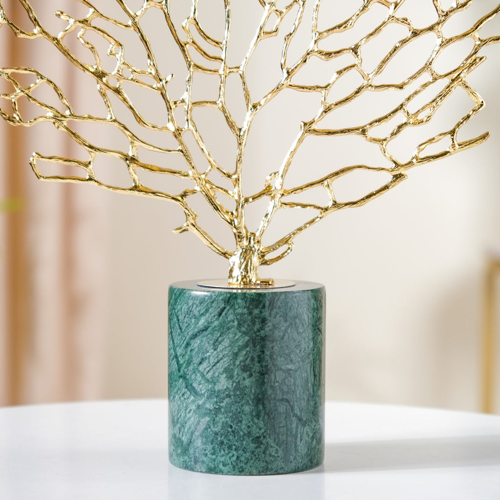Gold & Marble Tree Decor Showpiece Large Nestasia