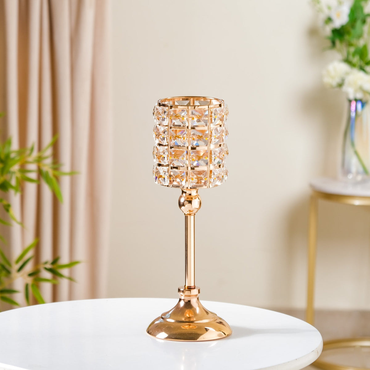 Luxe Crystal Votive Candle Holder Stand Large Nestasia