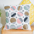 Abstract Circles Cushion Cover 16 inch Nestasia
