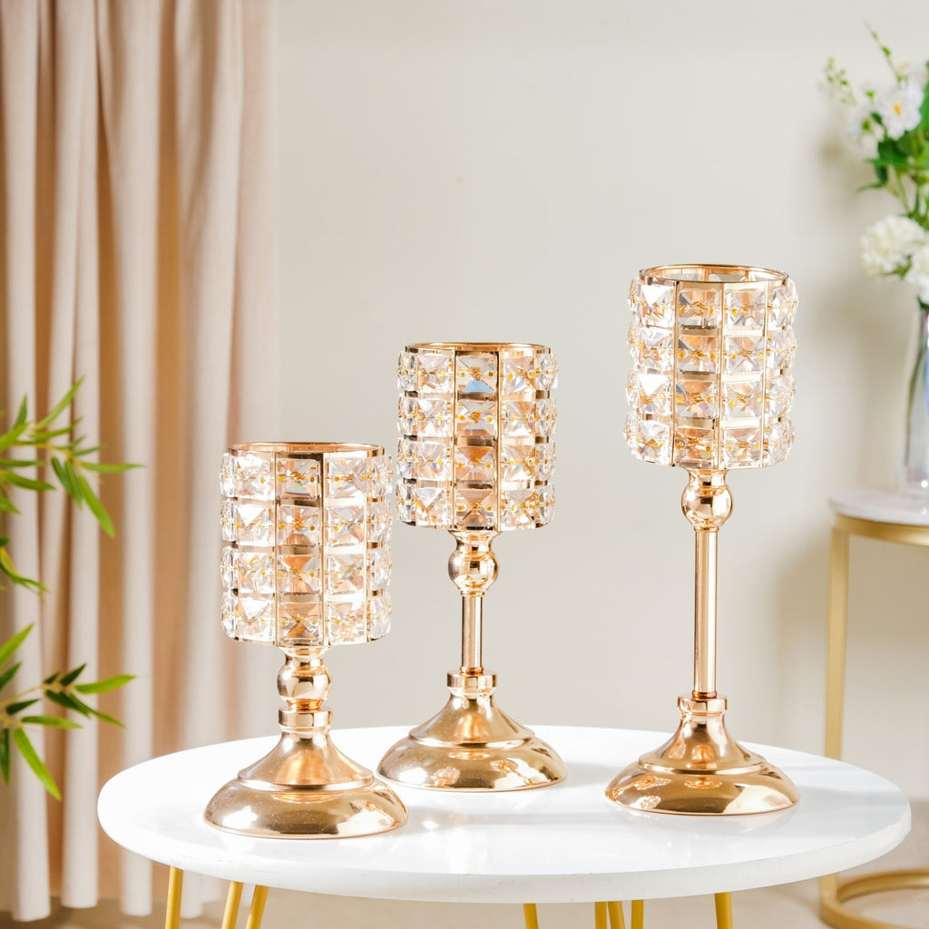 Luxe Crystal Votive Candle Stand Set Of 3 Nestasia