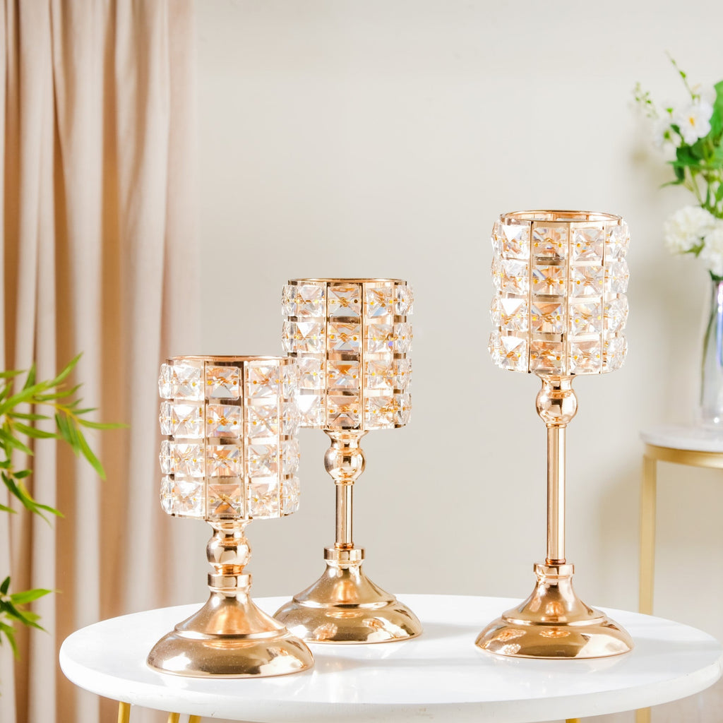 Luxe Crystal Votive Candle Stand Set Of 3 Nestasia