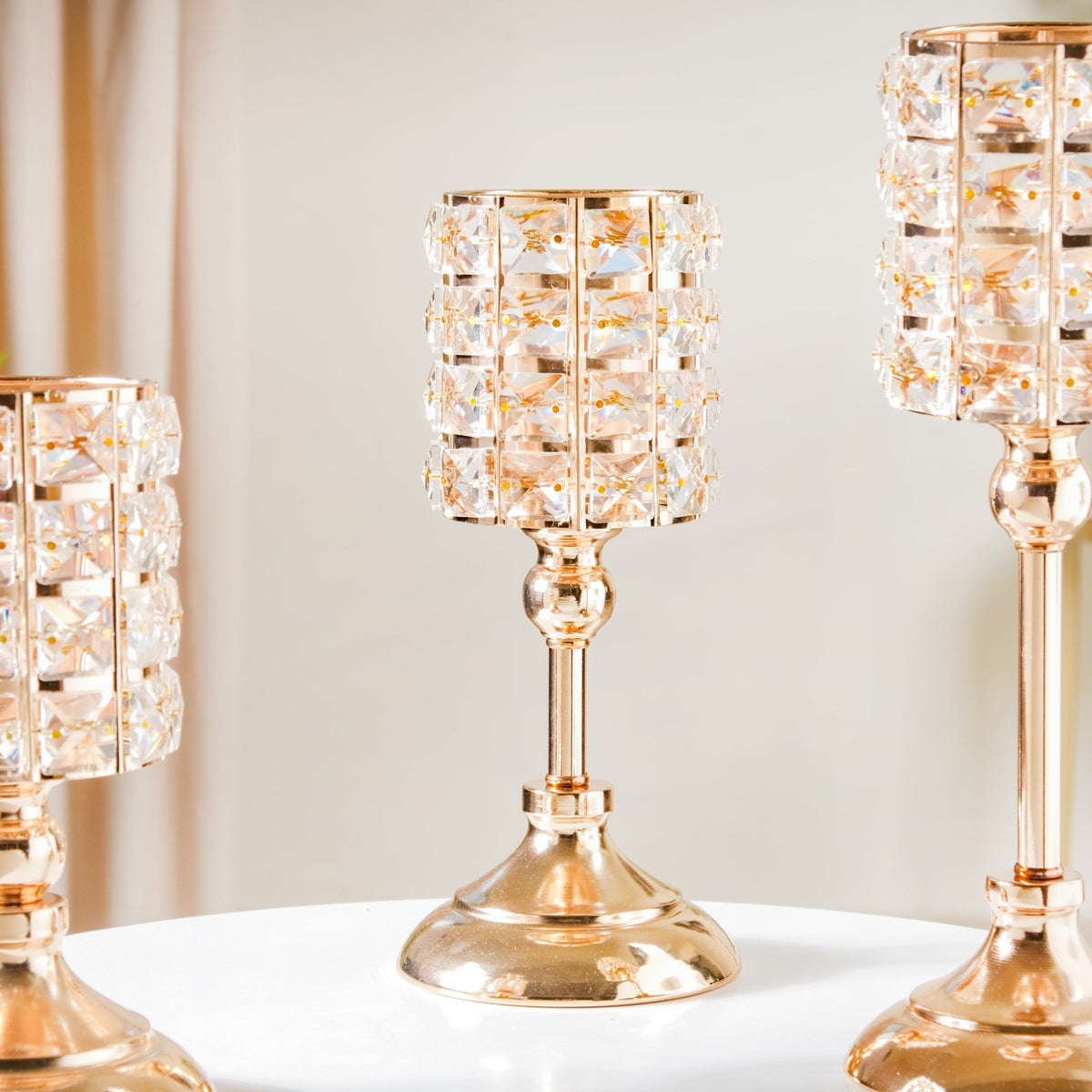 Luxe Crystal Votive Candle Stand Set Of 3 Nestasia