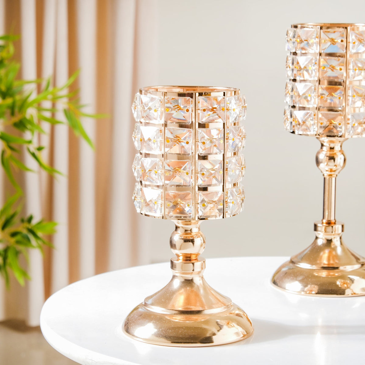 Luxe Crystal Votive Candle Stand Set Of 3 Nestasia