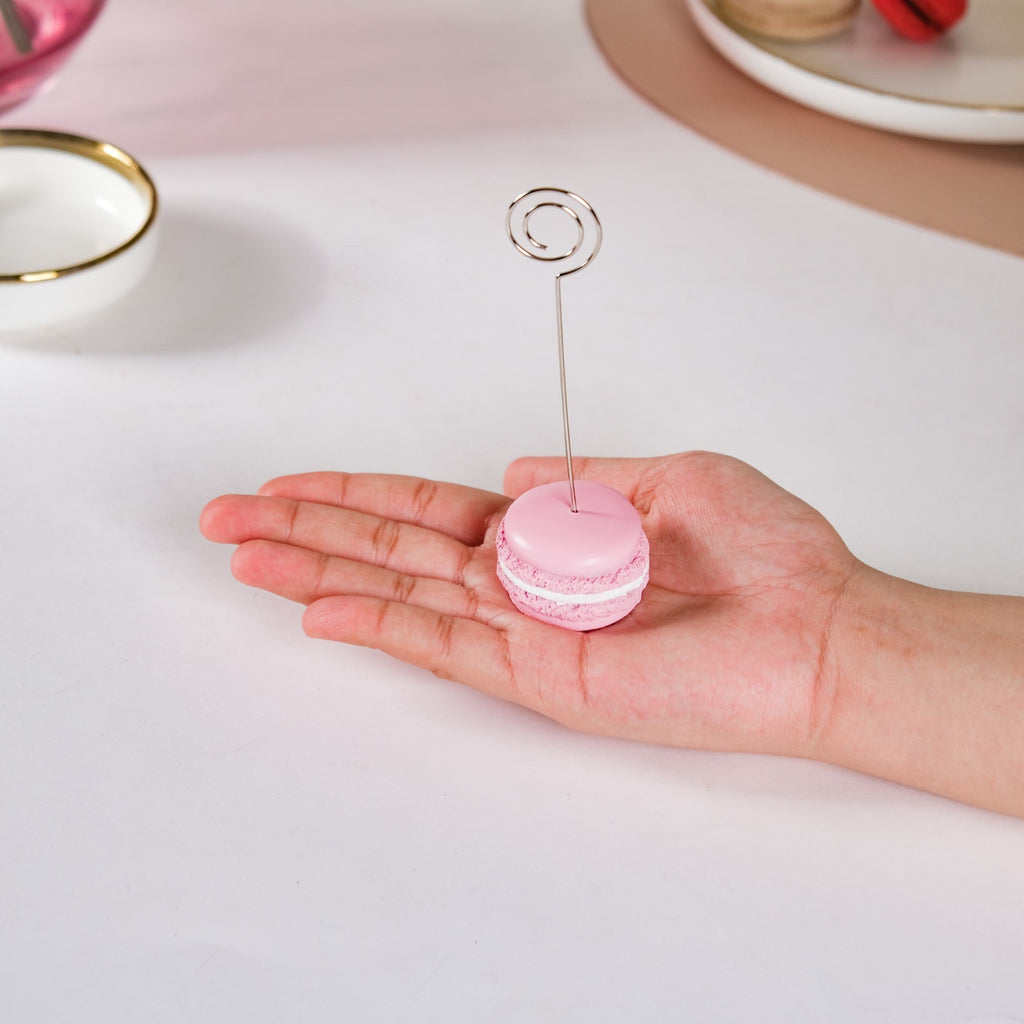 Macaron Table Card Clip Holder Pink 4.5 Inch Nestasia