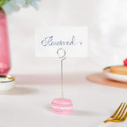 Macaron Table Card Clip Holder Pink 4.5 Inch Nestasia