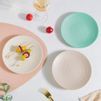 Aamirah Beige Patterned Snack Plate 8 Inch Nestasia