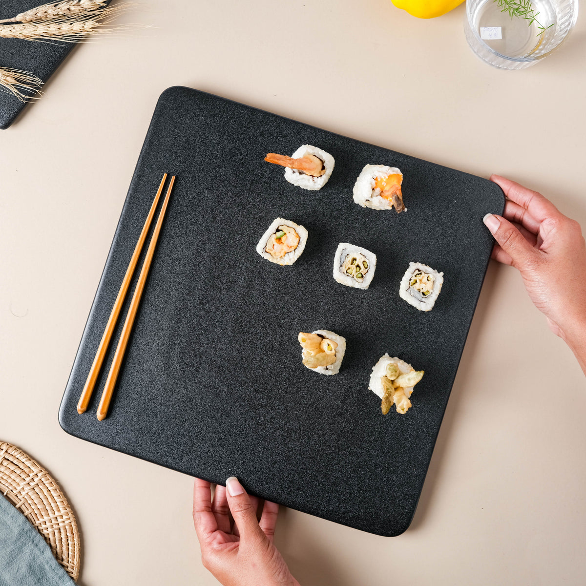 Black Square Charcuterie Board Nestasia