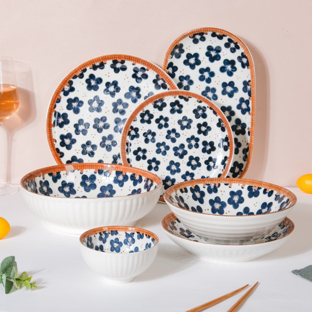 Sylvan Floral Patterned Ceramic Dinner Plate 10 Inch Nestasia