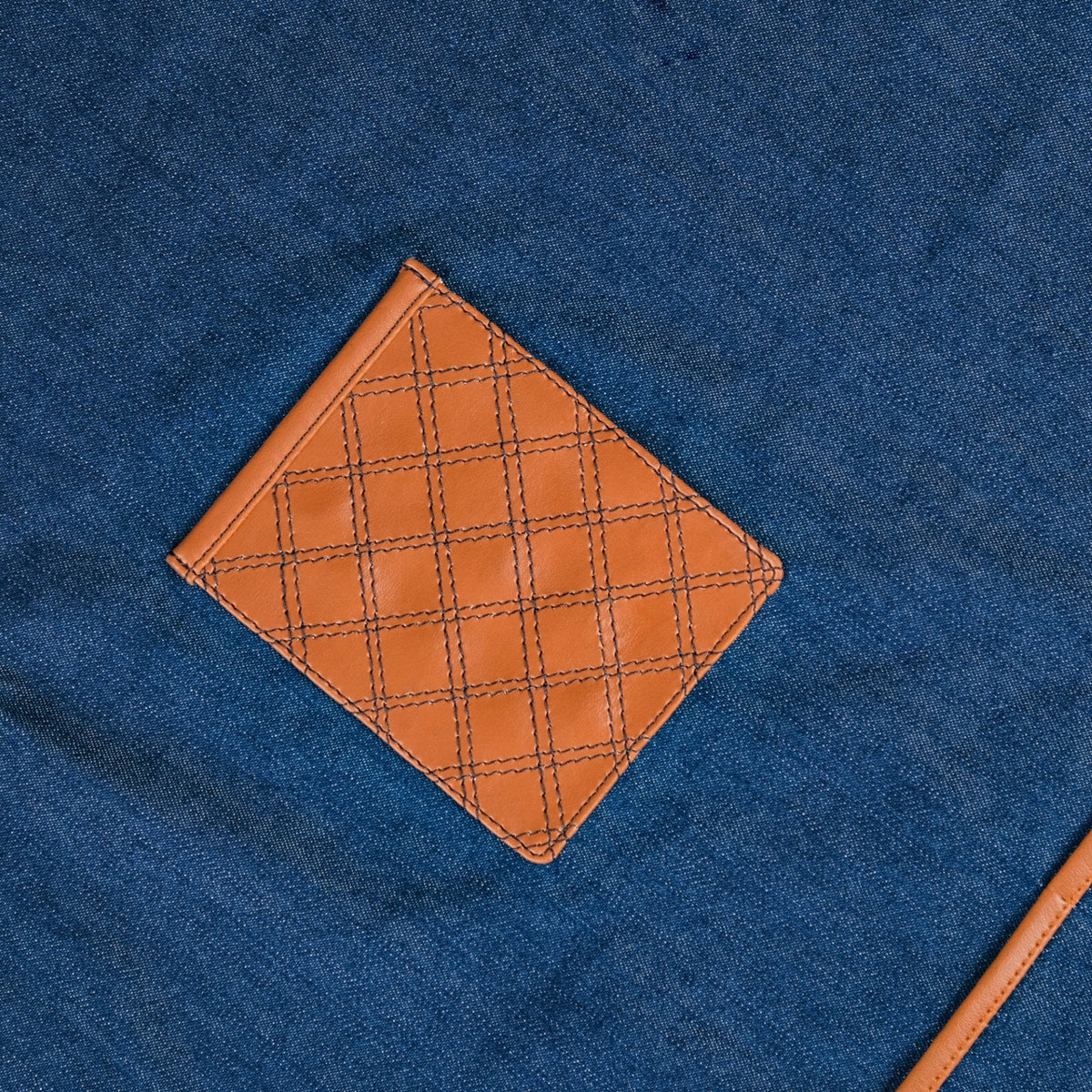 Denim Apron for Men Tan Brown Nestasia