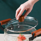 Glass Cooking Pot With Handle Nestasia