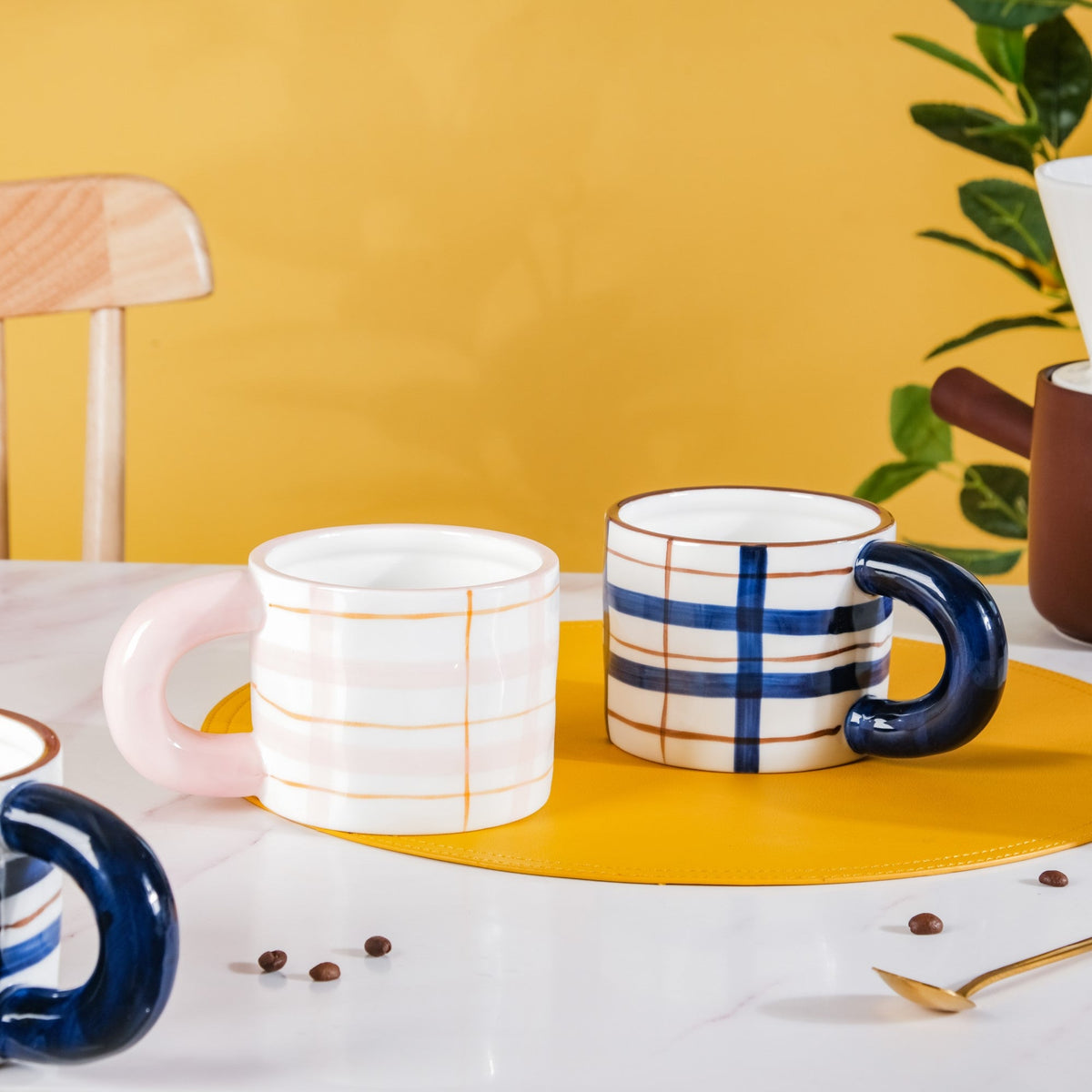 Artsy Ceramic Coffee Mug Set of 4 330ml Nestasia