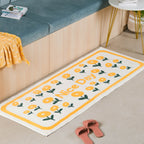 Yellow White Runner Rug Small Nestasia