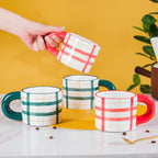 Artsy Ceramic Cup For Coffee Set Of 4 330ml Nestasia