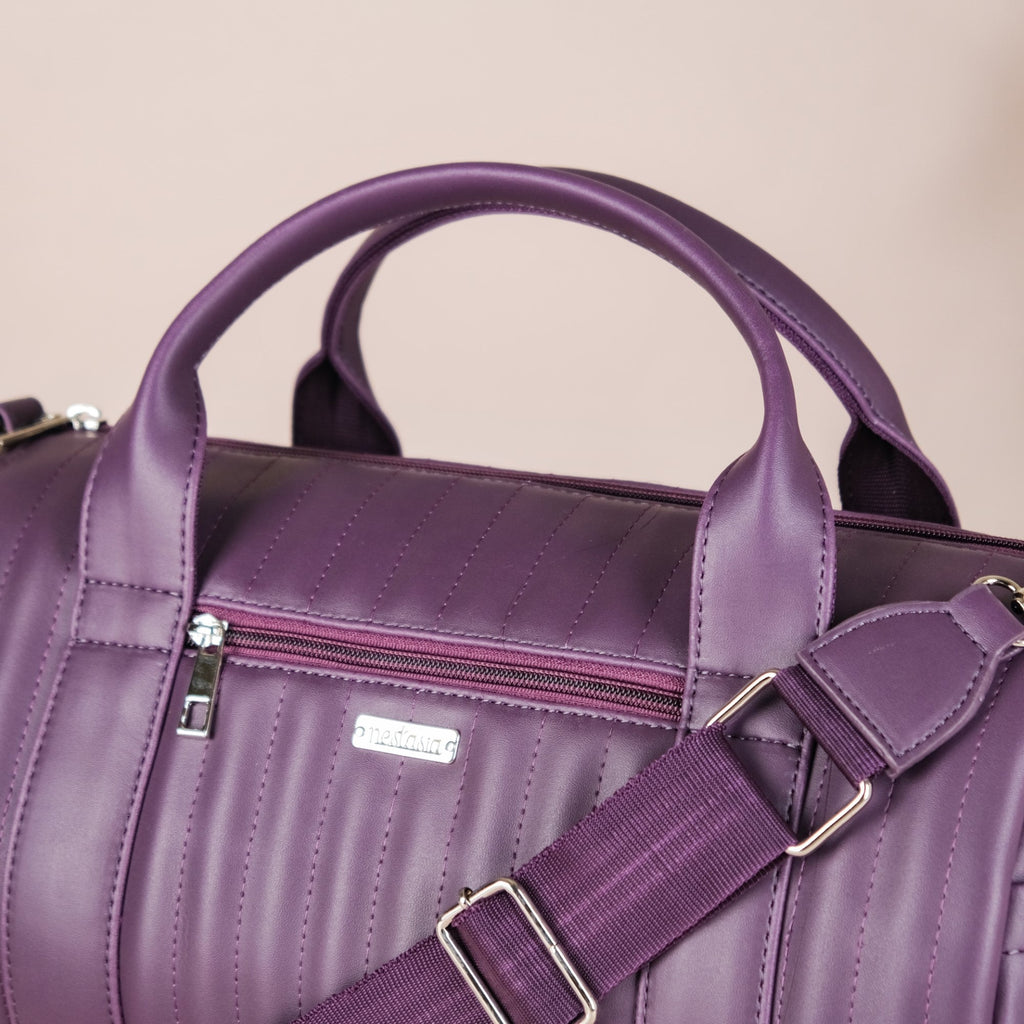 Sporty Duffel Bag Purple Small 14x7 Inch Nestasia