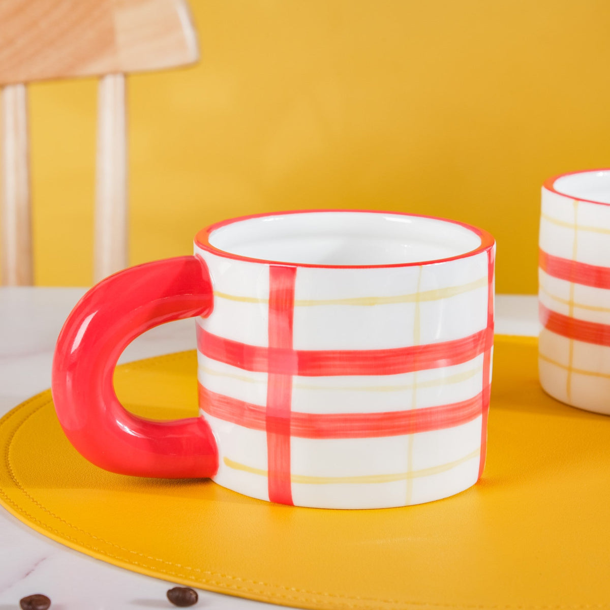 Artsy Ceramic Cup For Coffee Set Of 4 330ml Nestasia