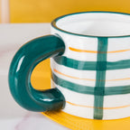 Artsy Ceramic Cup For Coffee Set Of 4 330ml Nestasia