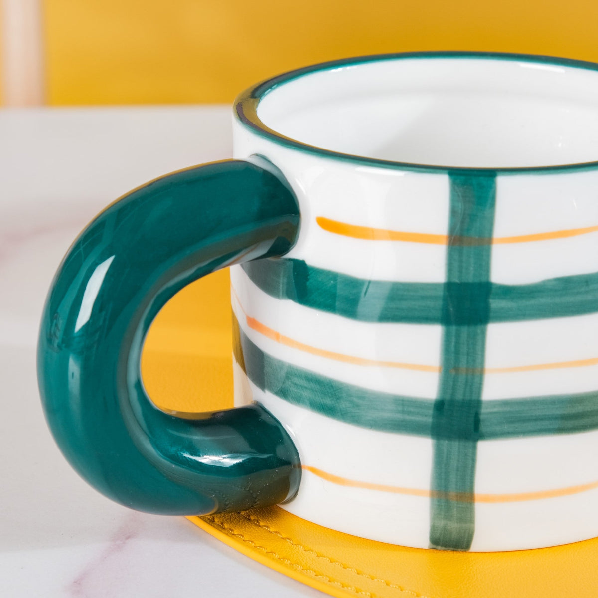 Artsy Ceramic Cup For Coffee Set Of 4 330ml Nestasia